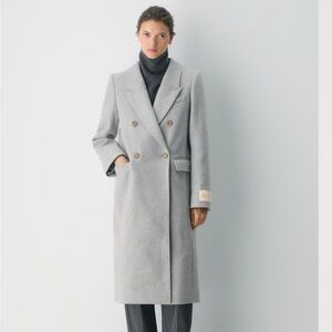 Gray Double-Breasted Coat